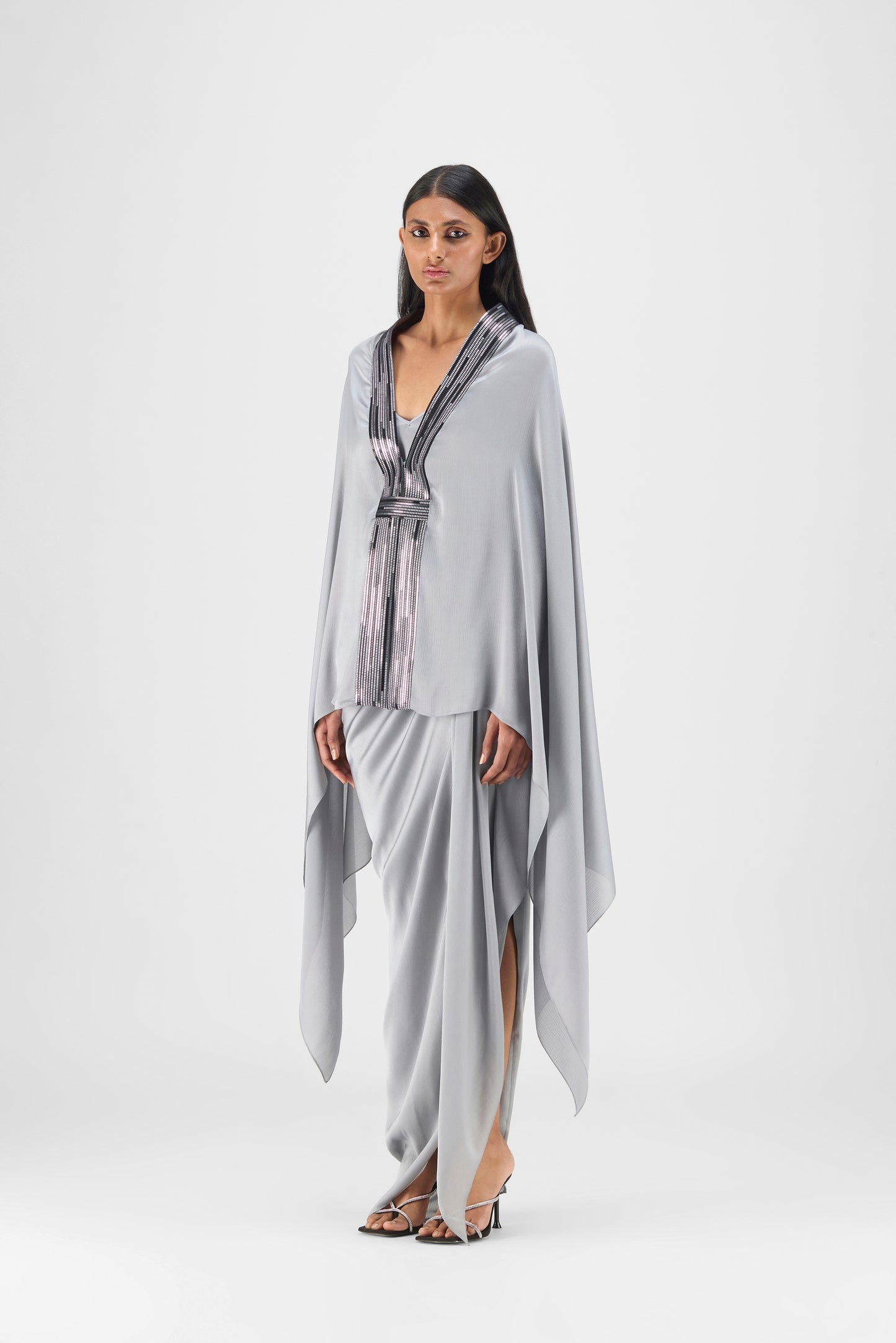 METALLIC STRUCTURED CAPE