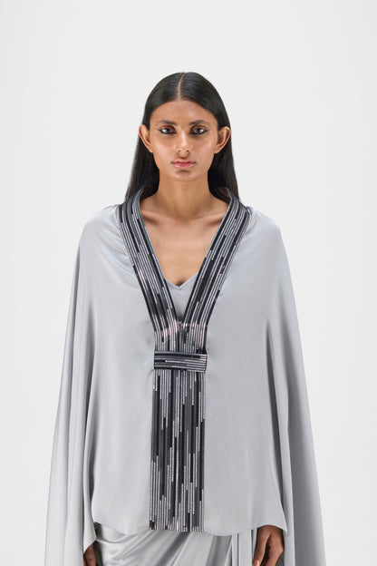 METALLIC STRUCTURED CAPE