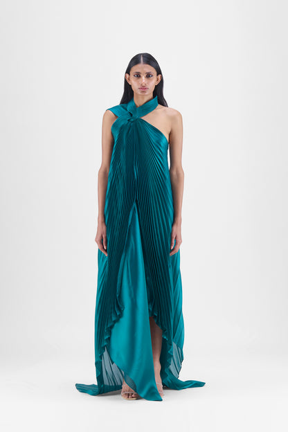 PLEATED FLUID DRESS