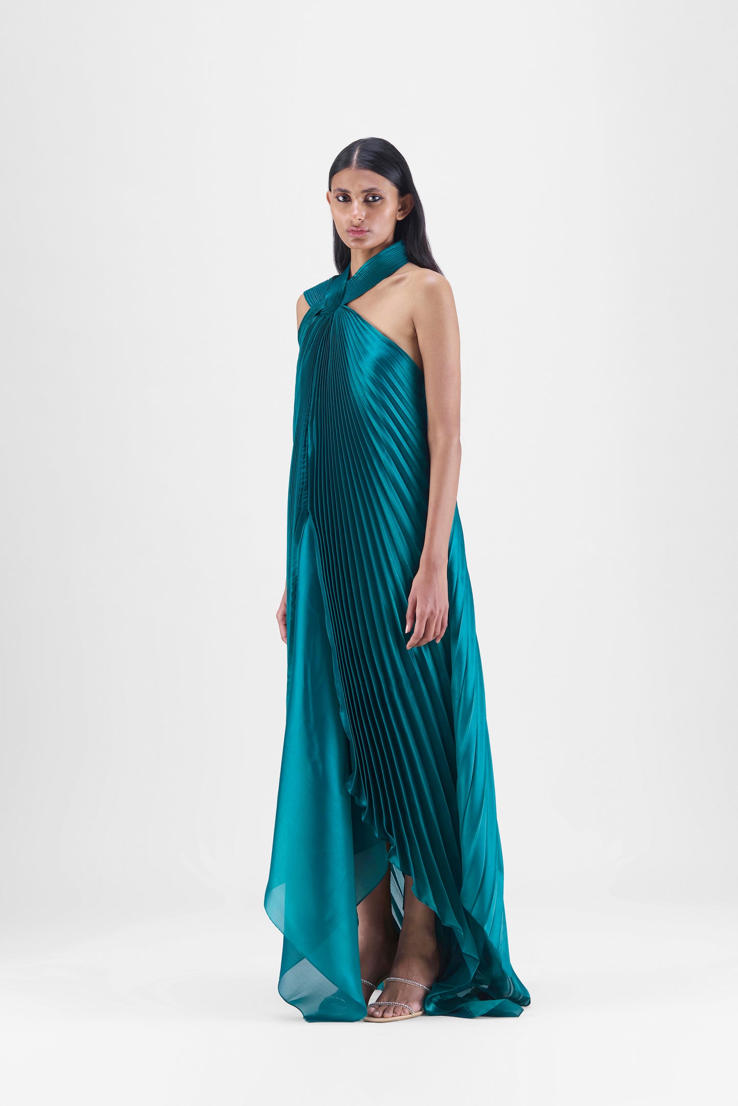 PLEATED FLUID DRESS