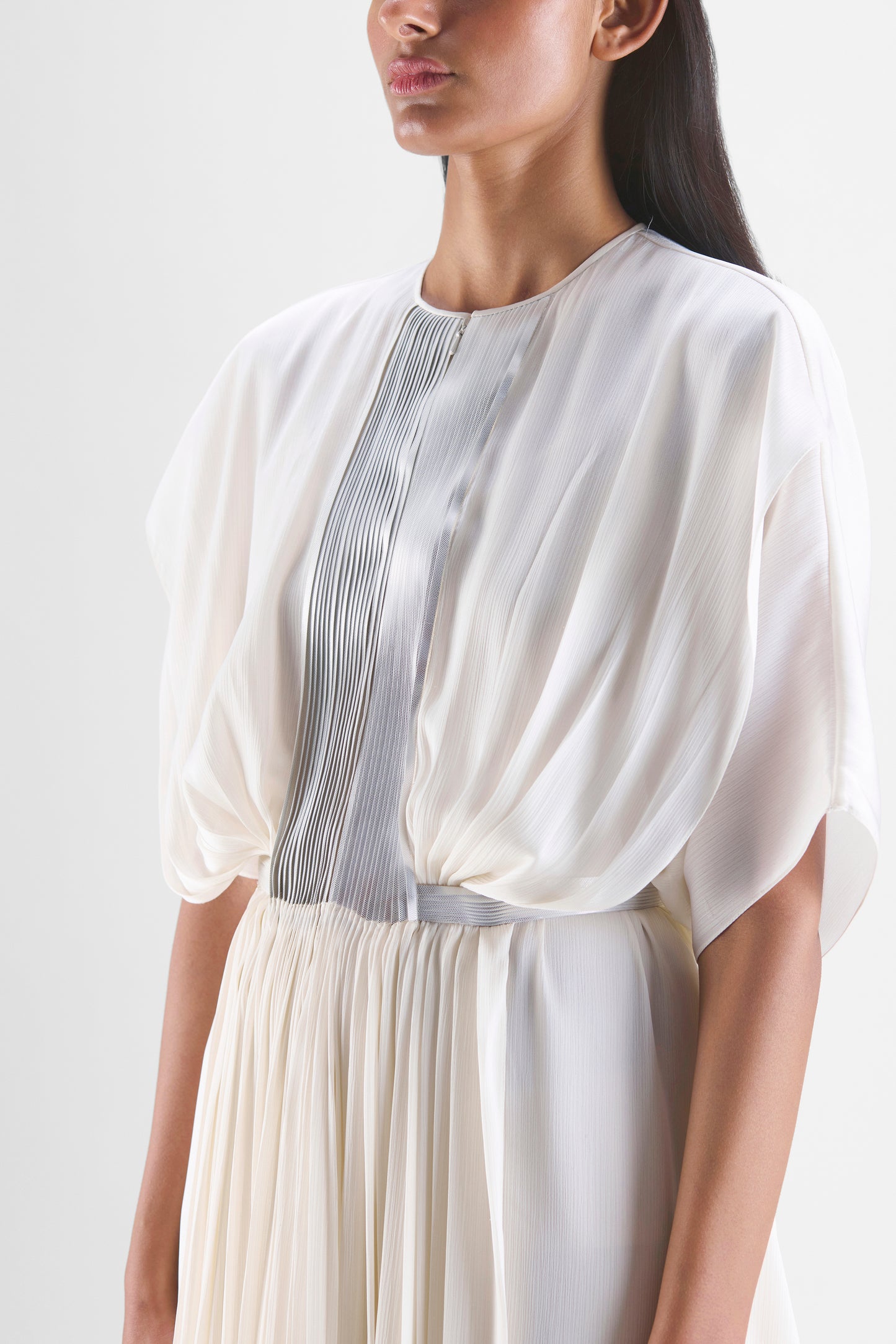 PLEATED LAYERED DRESS