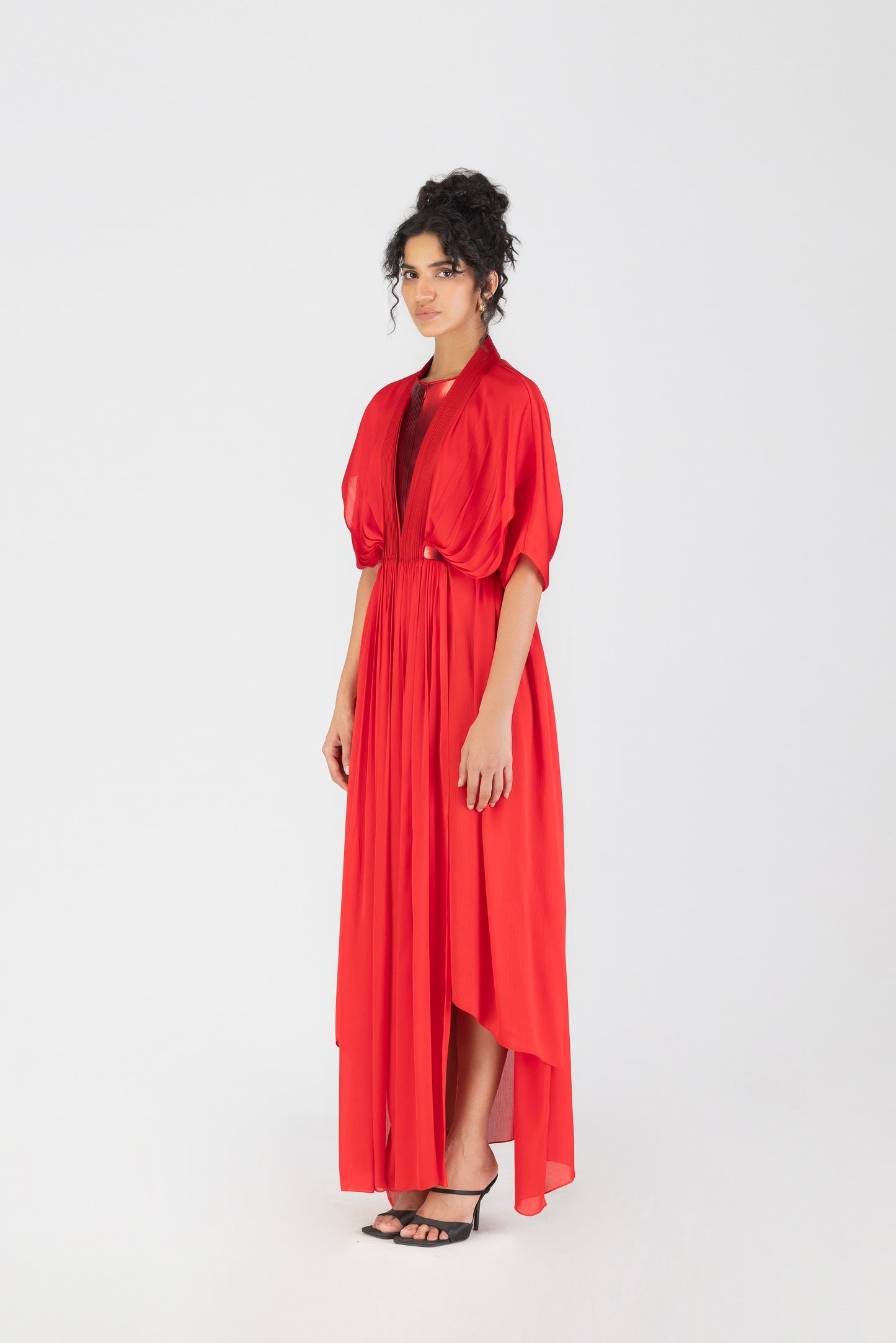 PLEATED LAYERED DRESS