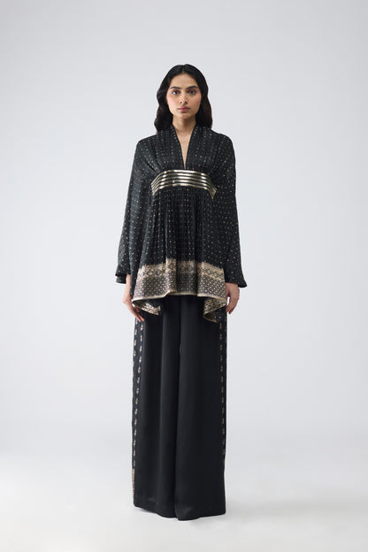 FLUID VINTAGE BANARSI SHORT KAFTAN SET