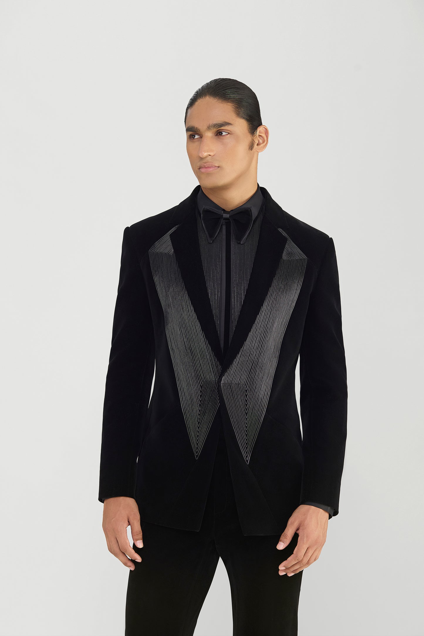 CORDED VELVETTE TUXEDO SET