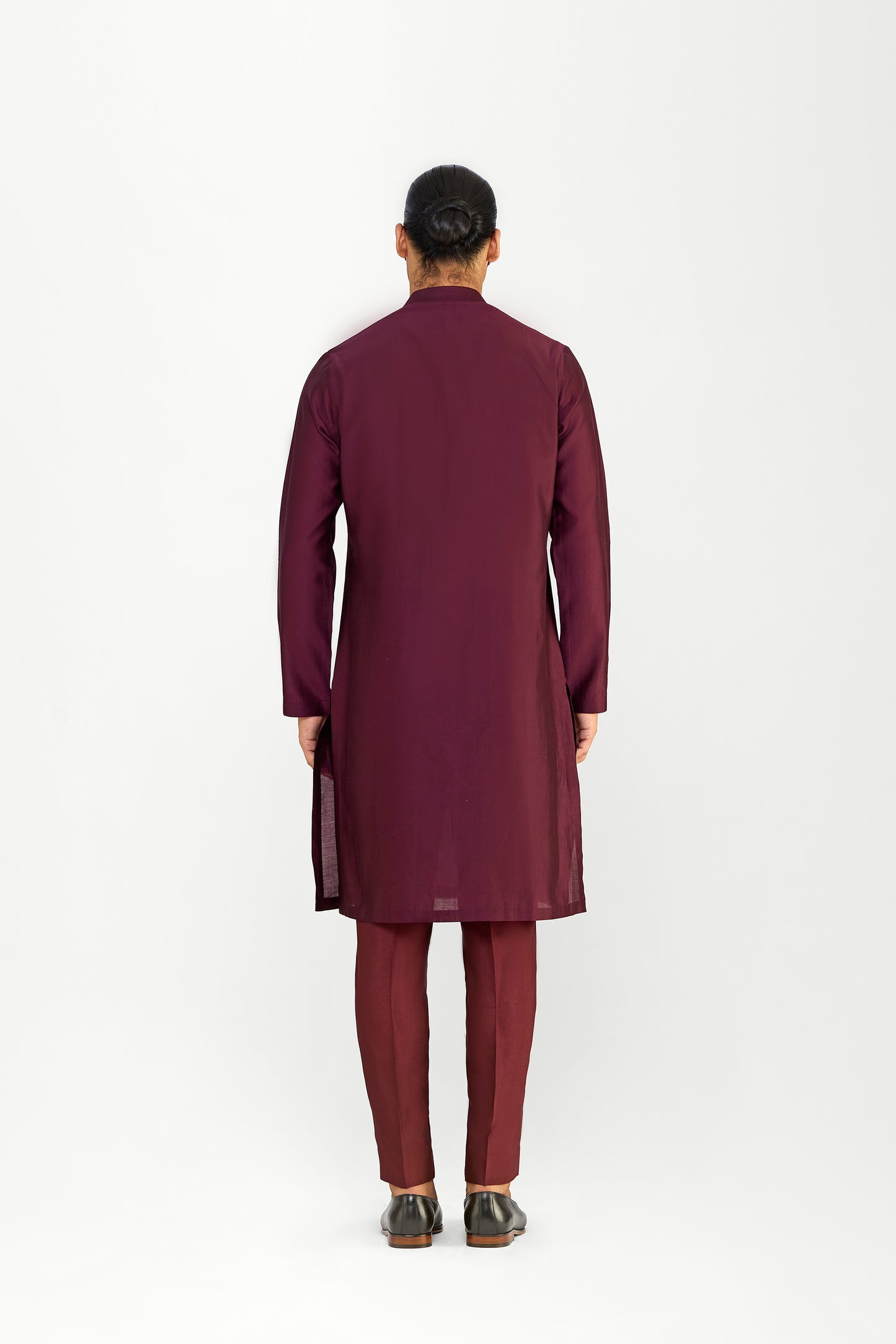 CORDED CHANDERI SILK KURTA SET