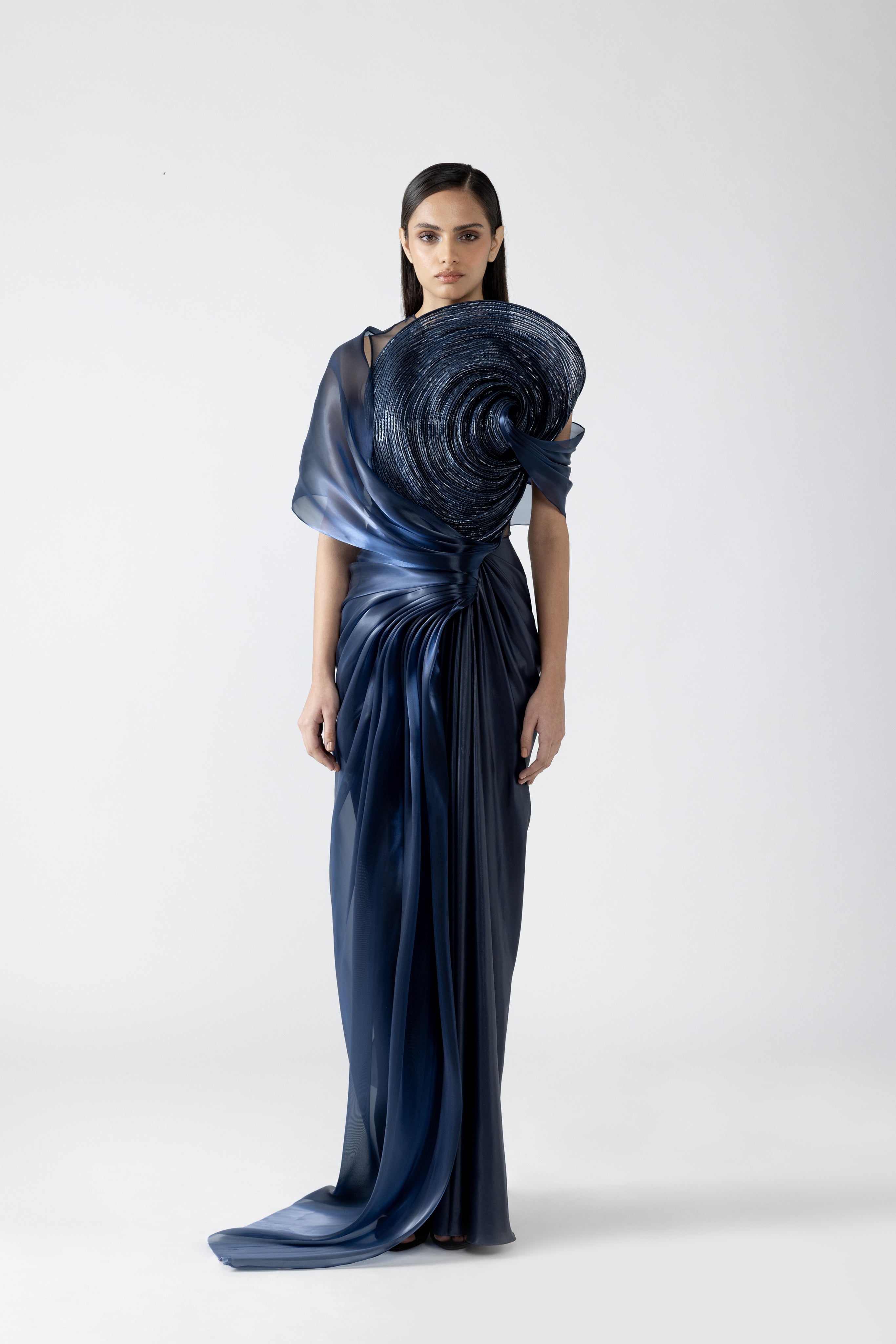 MOULDED CORDED GOWN