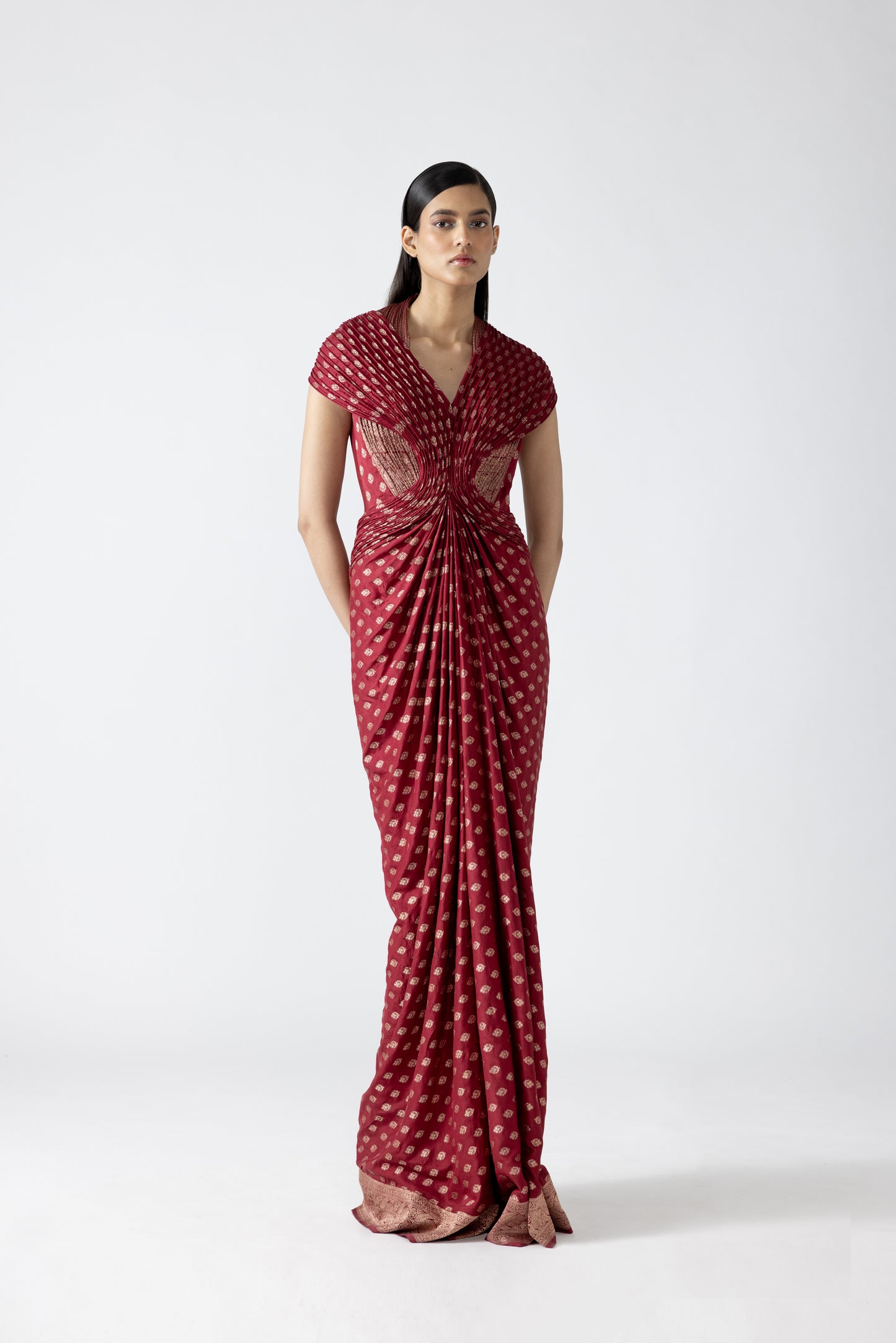 MOULDED VINTAGE BANARSI GOWN