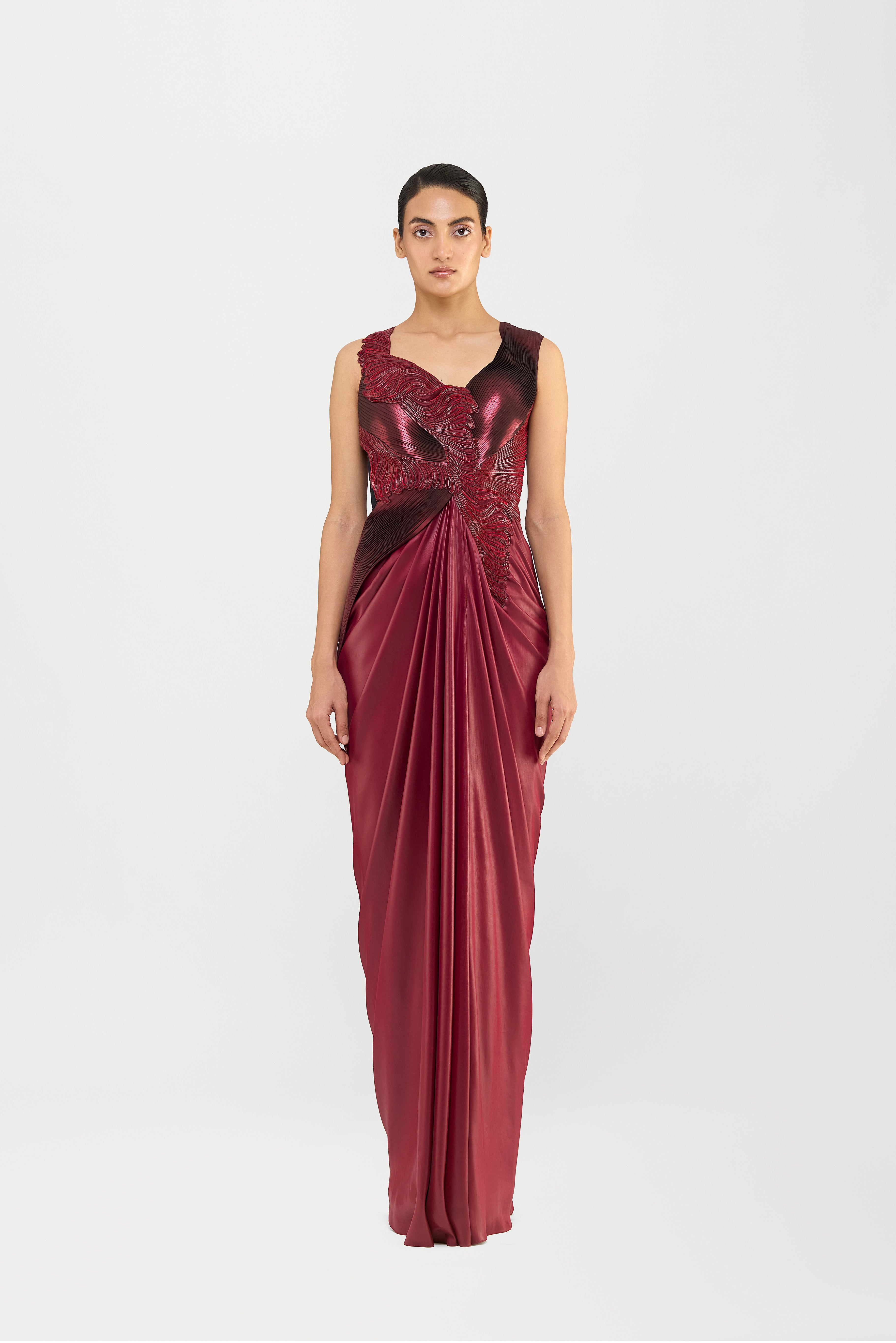 METALLIC CORDED GOWN