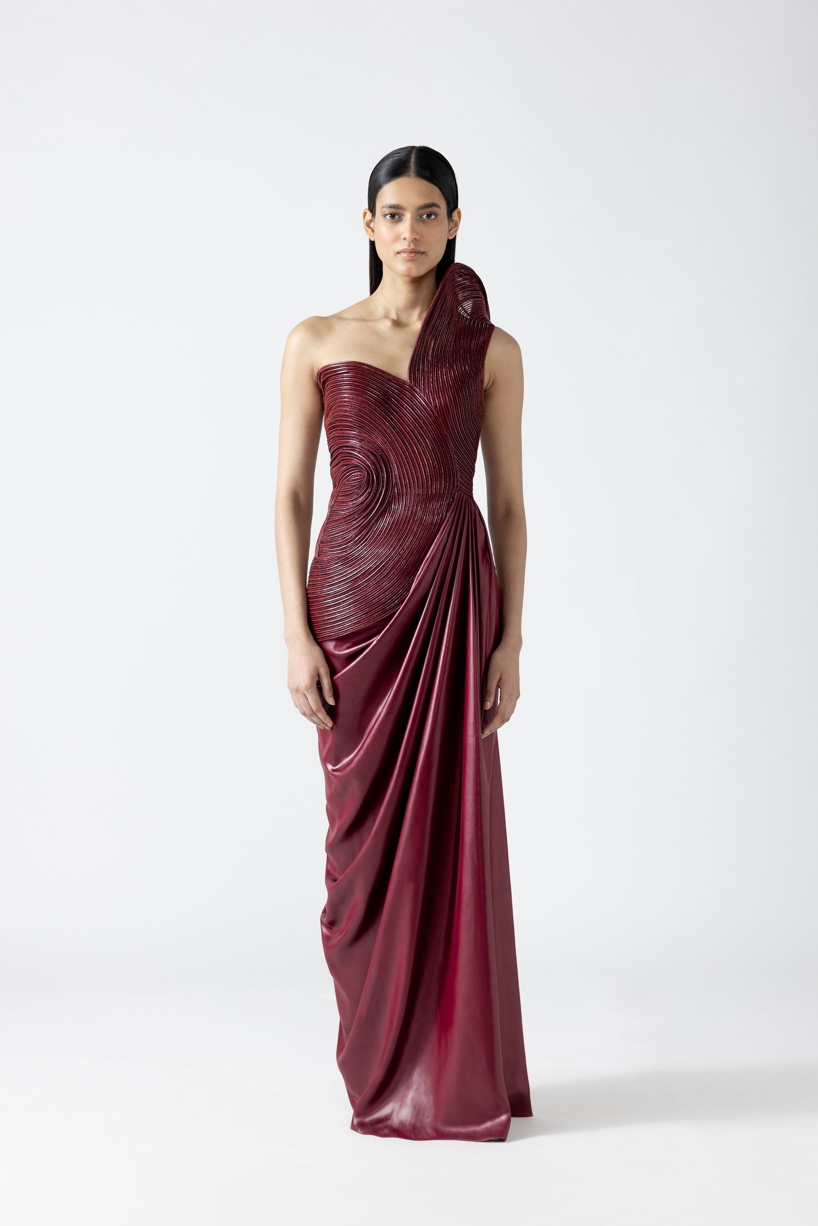 STRUCTURED CORDED GOWN