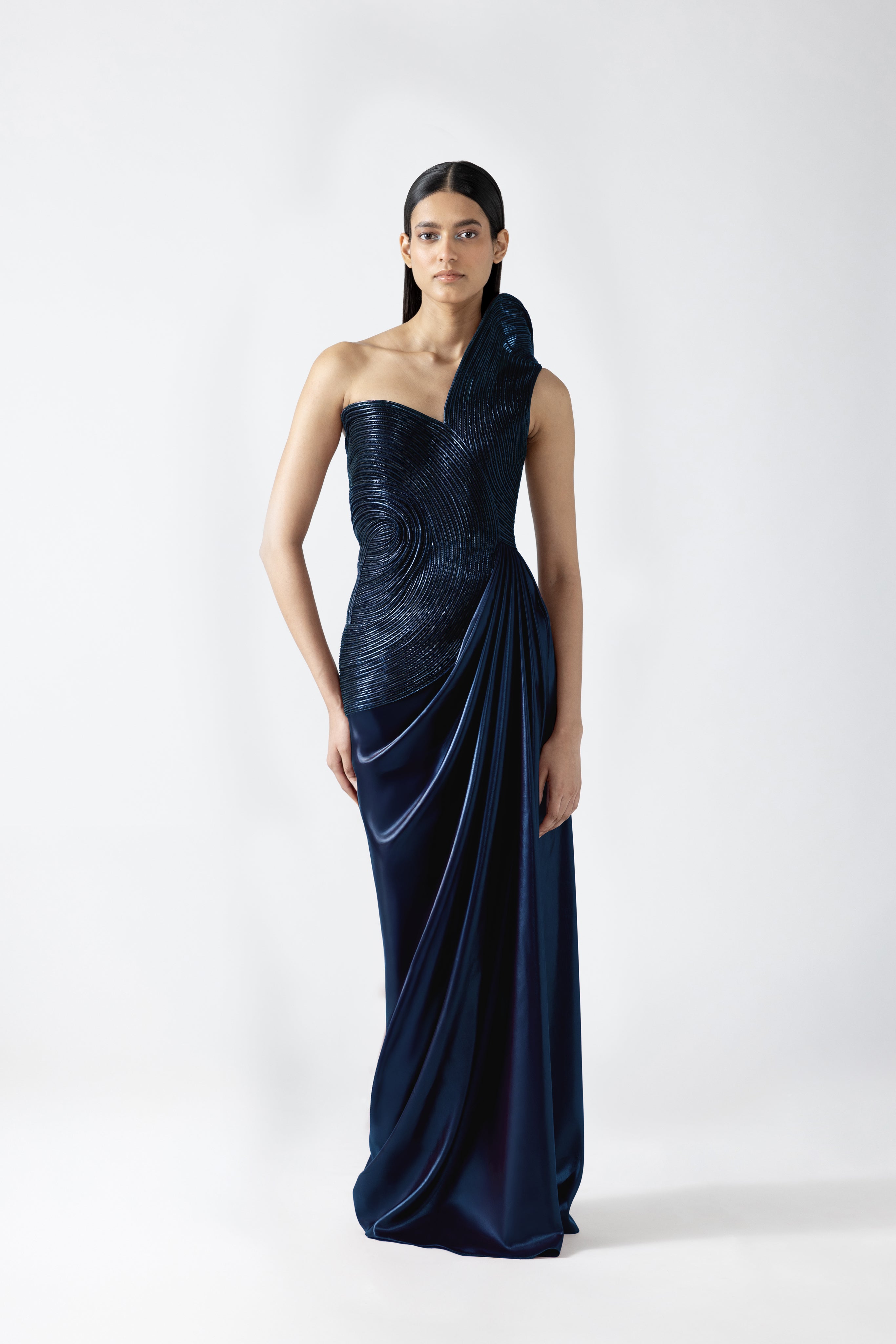 STRUCTURED CORDED GOWN