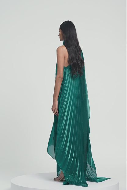 PLEATED FLUID DRESS